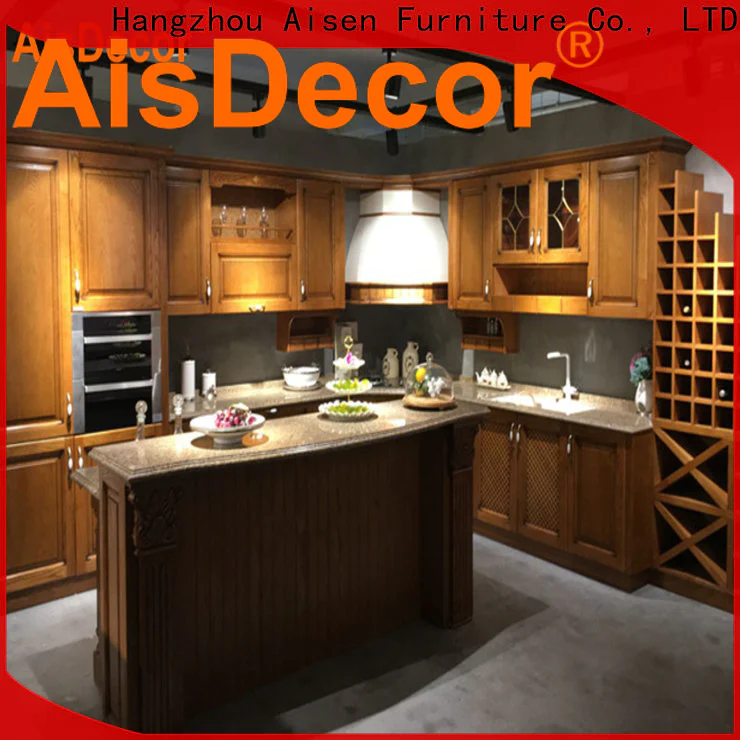 AisDecor dark wood kitchen cabinets overseas trader