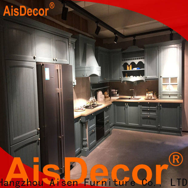 AisDecor custom white wood kitchen cabinets wholesale