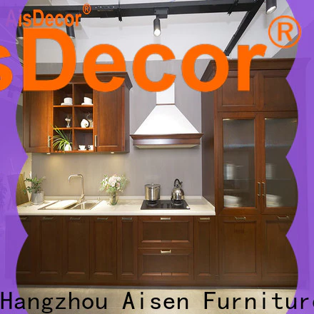 AisDecor custom cherry wood kitchen cabinets supplier