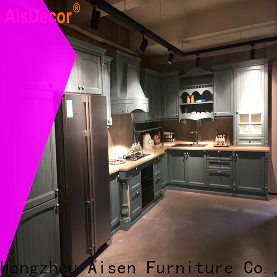 custom solid wood kitchen cabinet from China