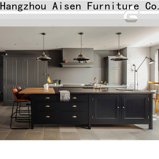 AisDecor cheap white wood kitchen cabinets exporter