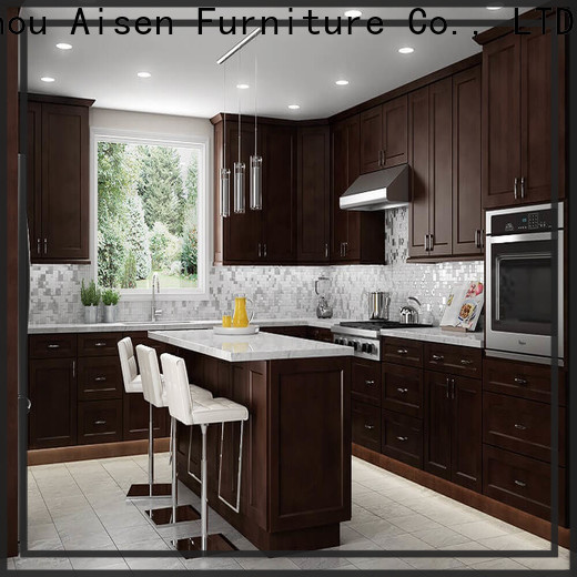 AisDecor cheap white shaker kitchen cabinets wholesale