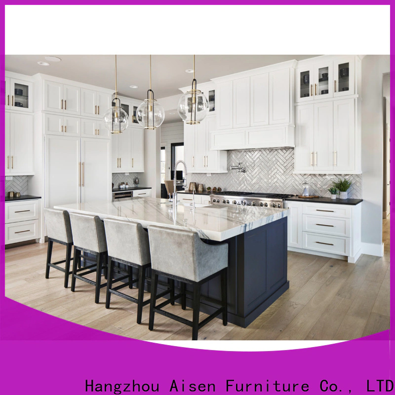 AisDecor best white wood kitchen cabinets from China