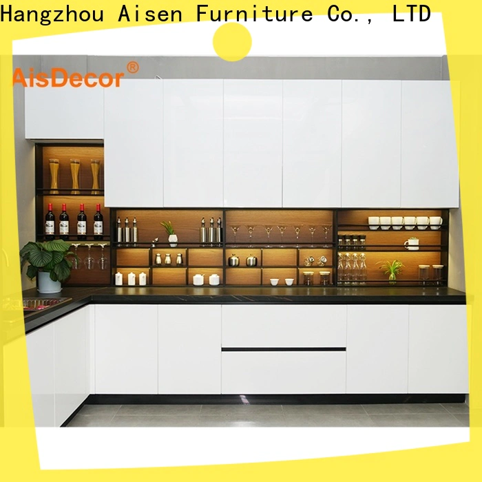 AisDecor white lacquer cabinets from China