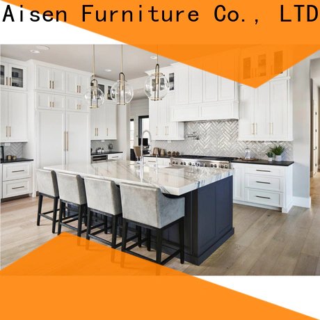 AisDecor cheap white shaker kitchen cabinets one-stop services