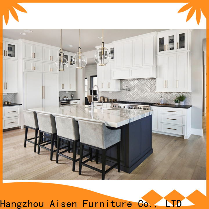 AisDecor wood and white kitchen cabinets from China