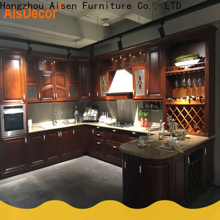 AisDecor best wood and white kitchen cabinets manufacturer
