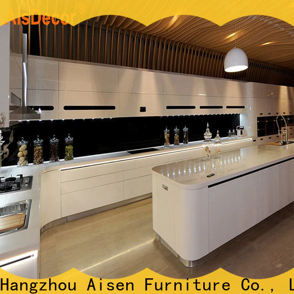 AisDecor professional white lacquer cabinets one-stop services