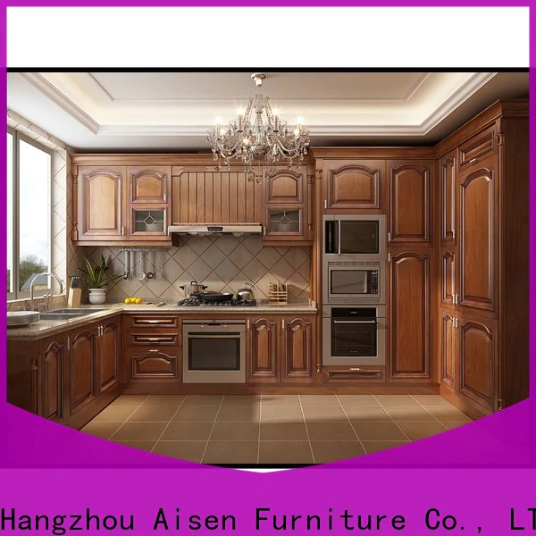 AisDecor cherry kitchen cabinets one-stop services