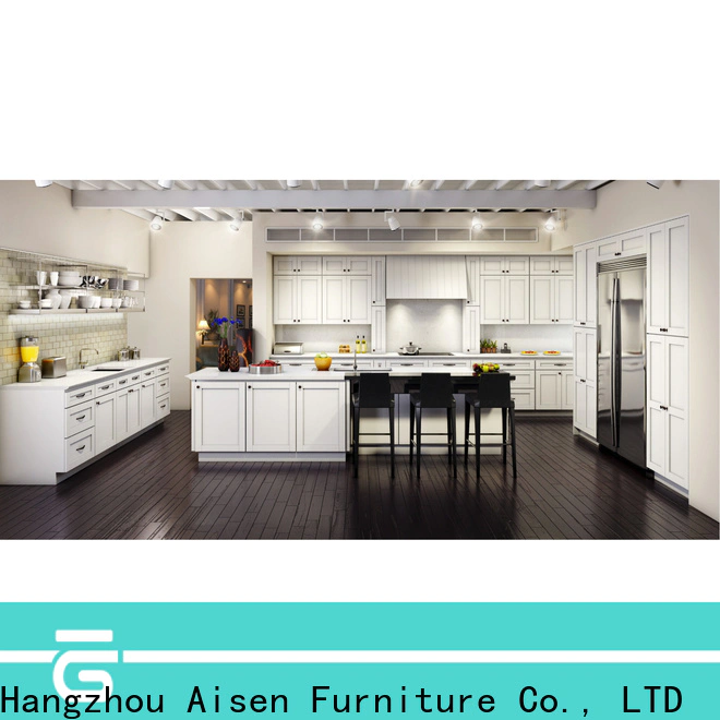 AisDecor white shaker kitchen cabinets from China