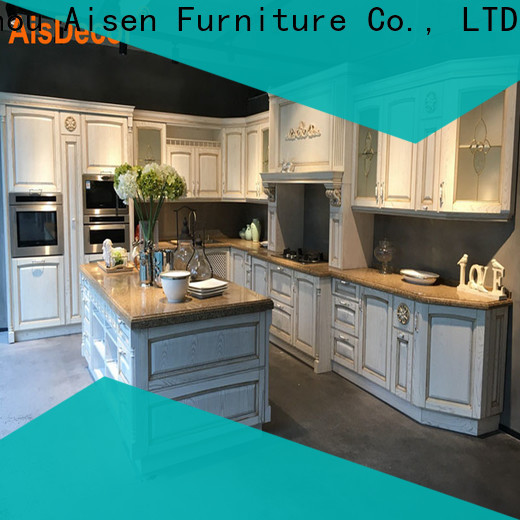AisDecor wood and white kitchen cabinets international trader
