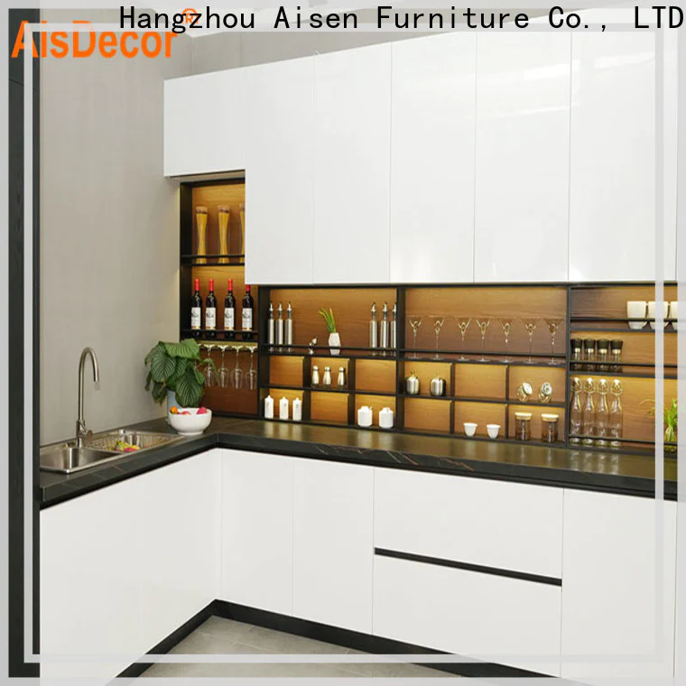 AisDecor gray cabinets kitchen manufacturer