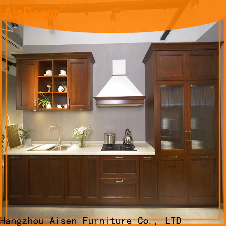 cheap wood and white kitchen cabinets from China