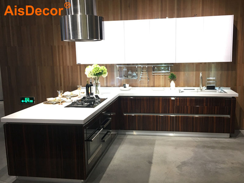 Wooden Glossy Zebra-stripe Kitchen