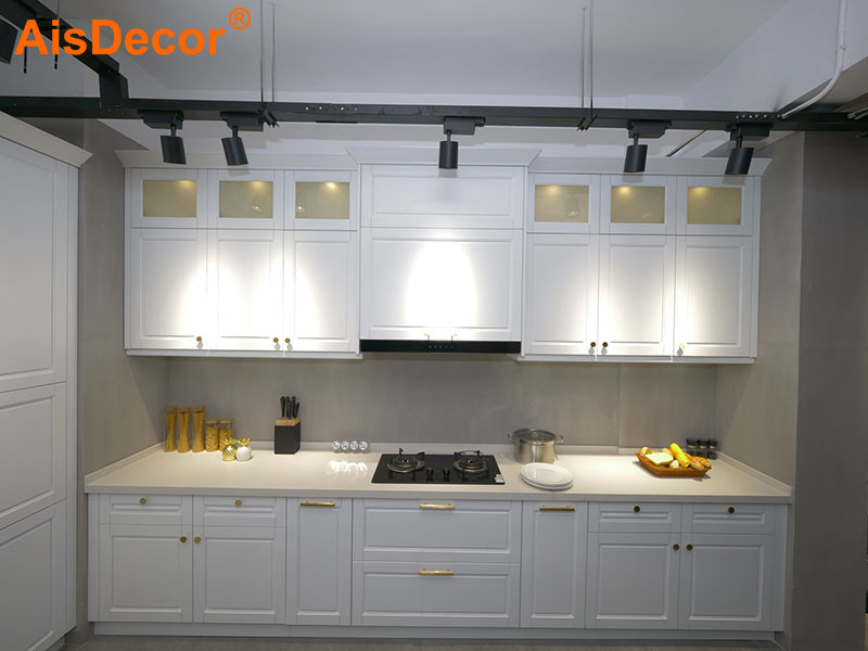 AisDecor white wood kitchen cabinets factory-2