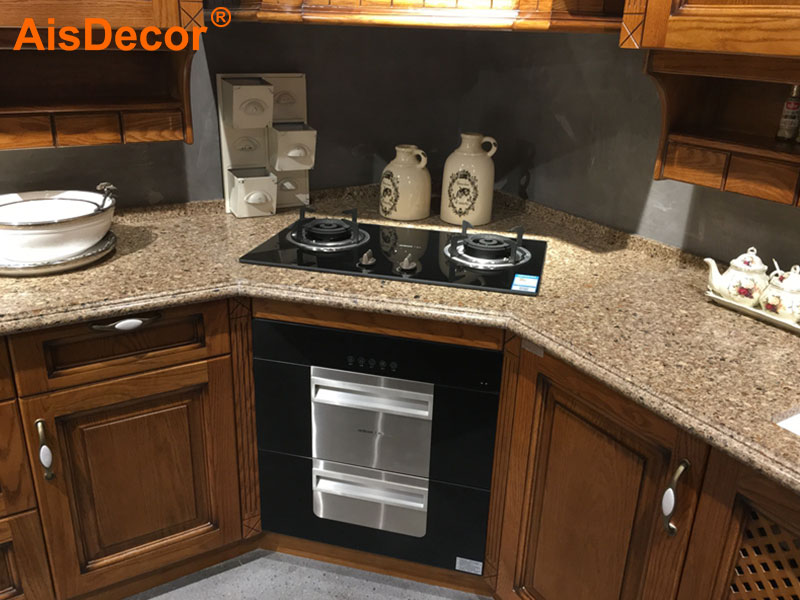 AisDecor cheap dark wood kitchen cabinets wholesale-1
