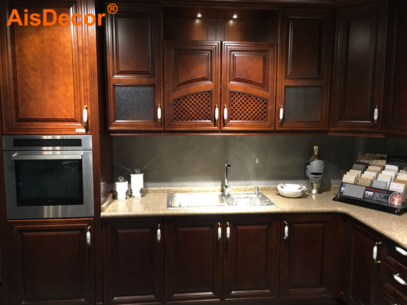 custom oak wood cabinets one-stop services-2