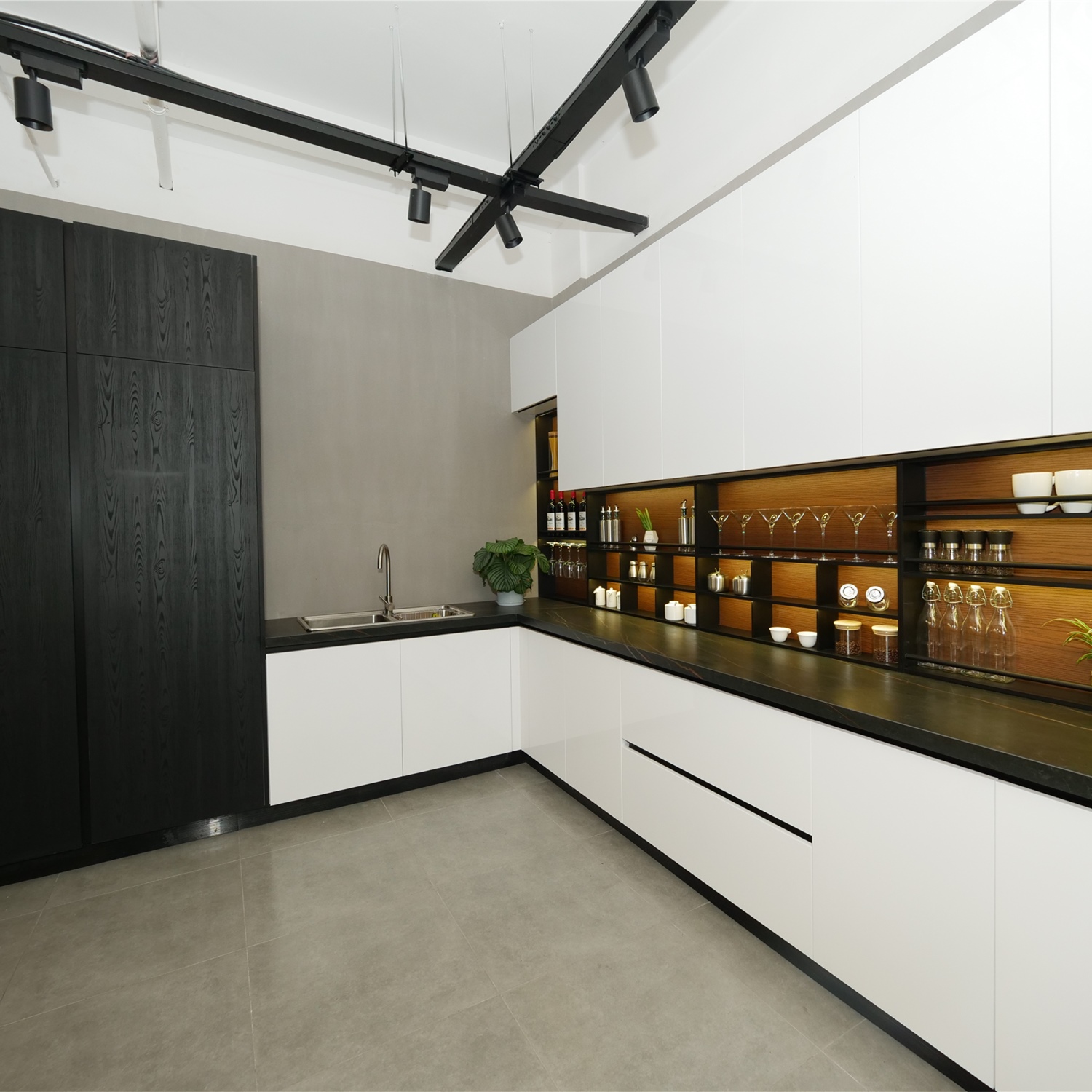 AisDecor gray cabinets kitchen from China-2