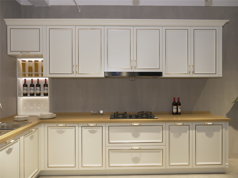 AisDecor wood and white kitchen cabinets supplier