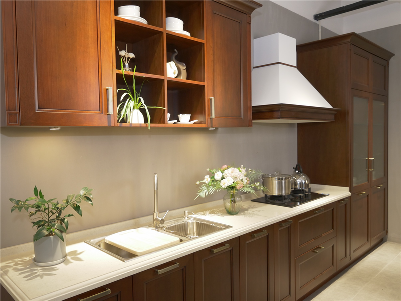 AisDecor dark wood kitchen cabinets manufacturer
