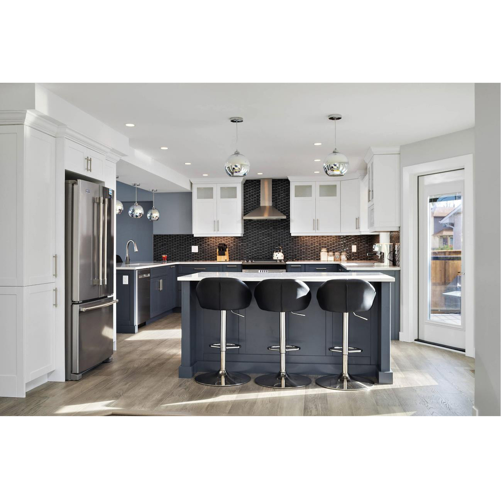 Quality Blue Apartment Modern Design Shaker Style Kitchen Cabinet For Sale Aisdecor