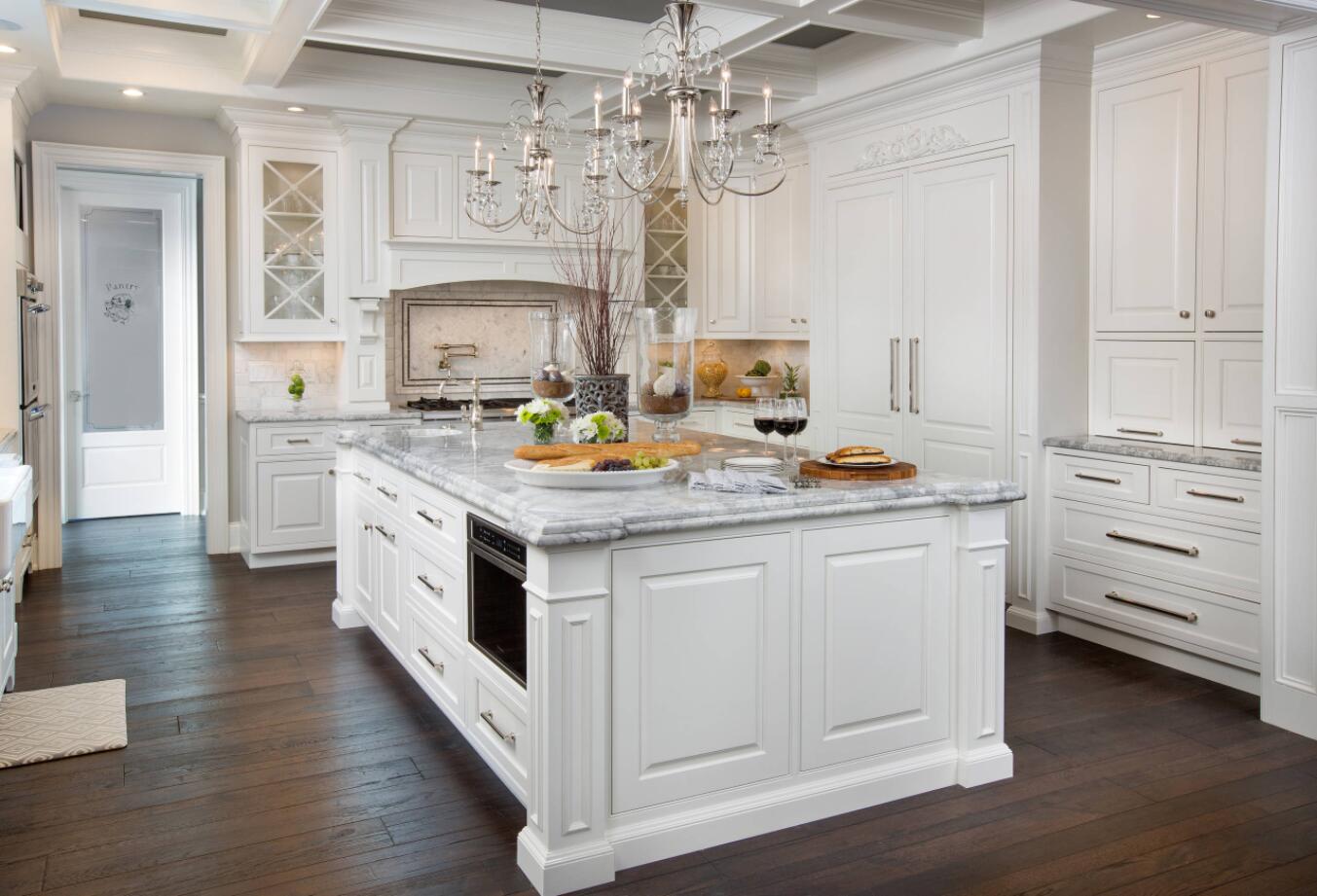 wood and white kitchen cabinets wholesale-1