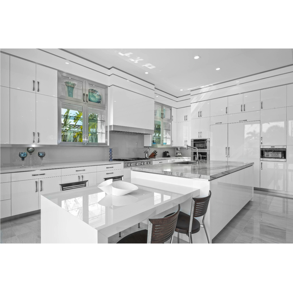 Factory Price Good Quality White Color Lacquer Kitchen Cabinet